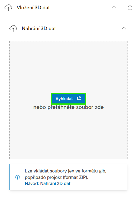 Obr. 2 Nahrání vyhledáním na zařízení