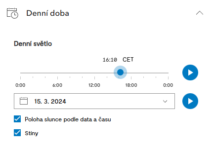 Obr. 22 Nástroj Denní doba