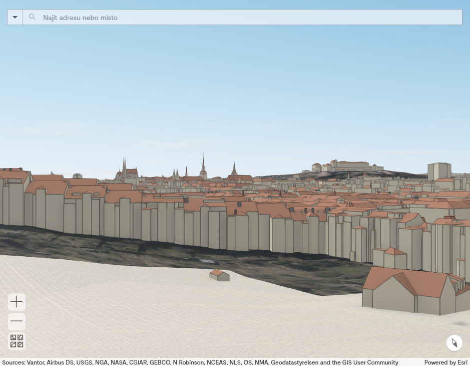 Obr. 21 Pohled na vedutu z vyhlídkové terasy vily Tugendhat