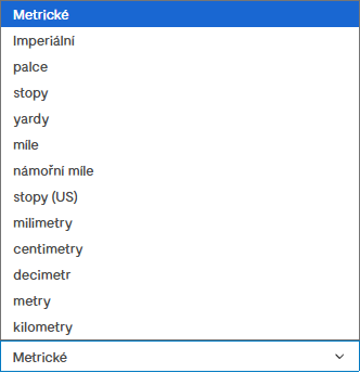 Obr. 29 Nabídka možných jednotek
