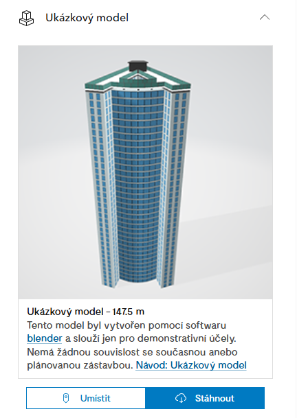 Obr. 8 Část Ukázkový model