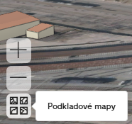 Obr. 35 Ikona pro otevření panelu podkladových map