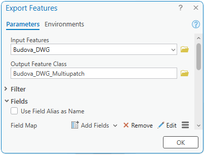 Pic. 11 The Export Features tool