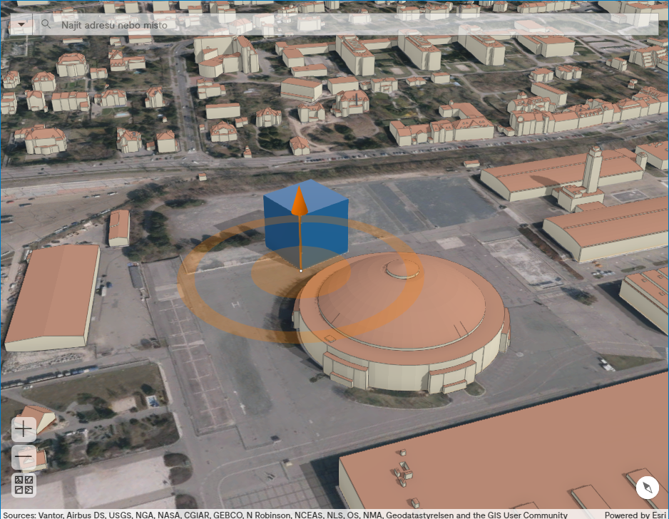 Pic. 3 The model inserted to the web scene of the application