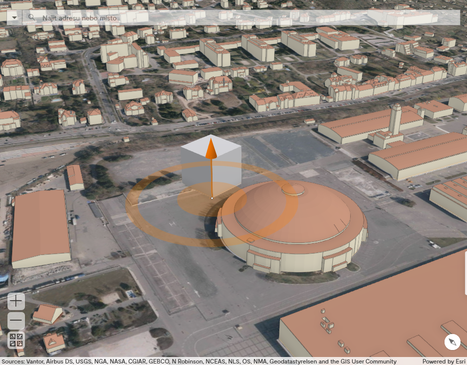Pic. 29 Uploaded model created in SketchUp in the web scene of the application