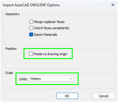 Pic. 24 Import – options