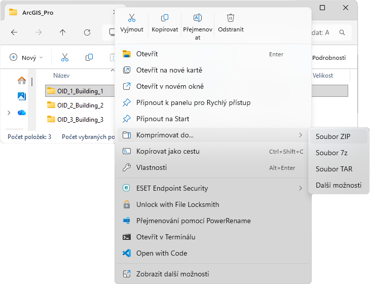 Pic. 34 Compressing the folder by the method ZIP (Windows 11)