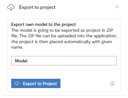 Pic. 2 Export to Project tool activated