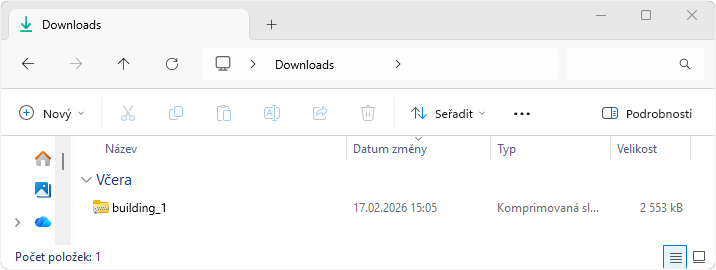Pic. 4 ZIP archive in the Downloads