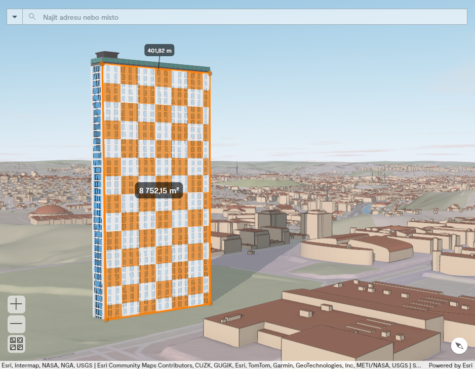 Pic. 34 Demonstrative measurement of the building area
