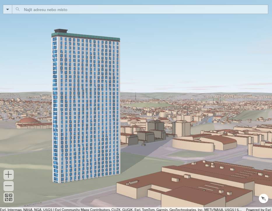 Pic. 23 The shadow casted by the inserted building