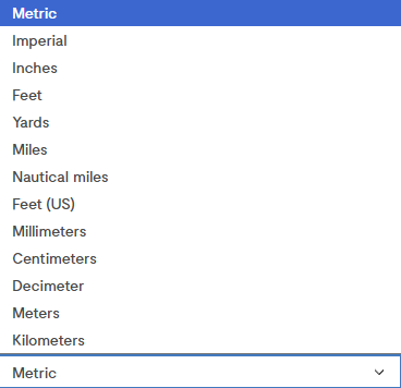 Pic. 29 Available units for the measurement