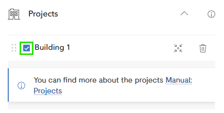 Pic. 3 Visibility switcher of the model of the project
