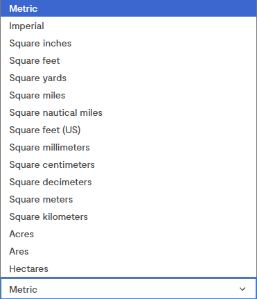 Pic. 33 Available units for the measurement