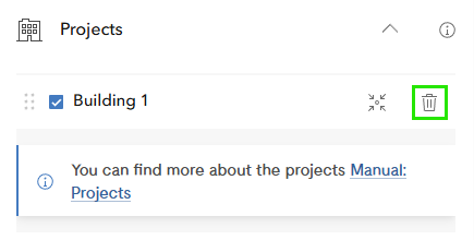 Pic. 5 Remove the project form the application