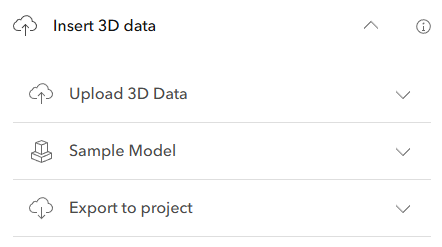 Pic. 6 The tool for the insertion of own 3D data to the web application