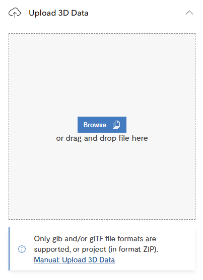 Pic. 7 Upload 3D Data tool