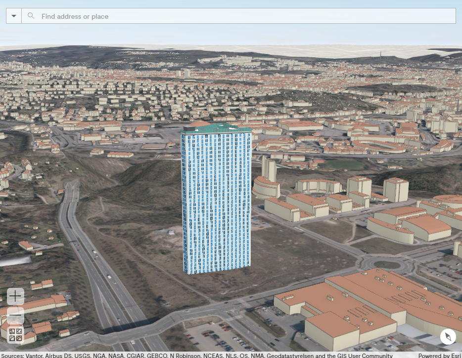 Pic. 10 Sample model as project placed on the geographic coordinates