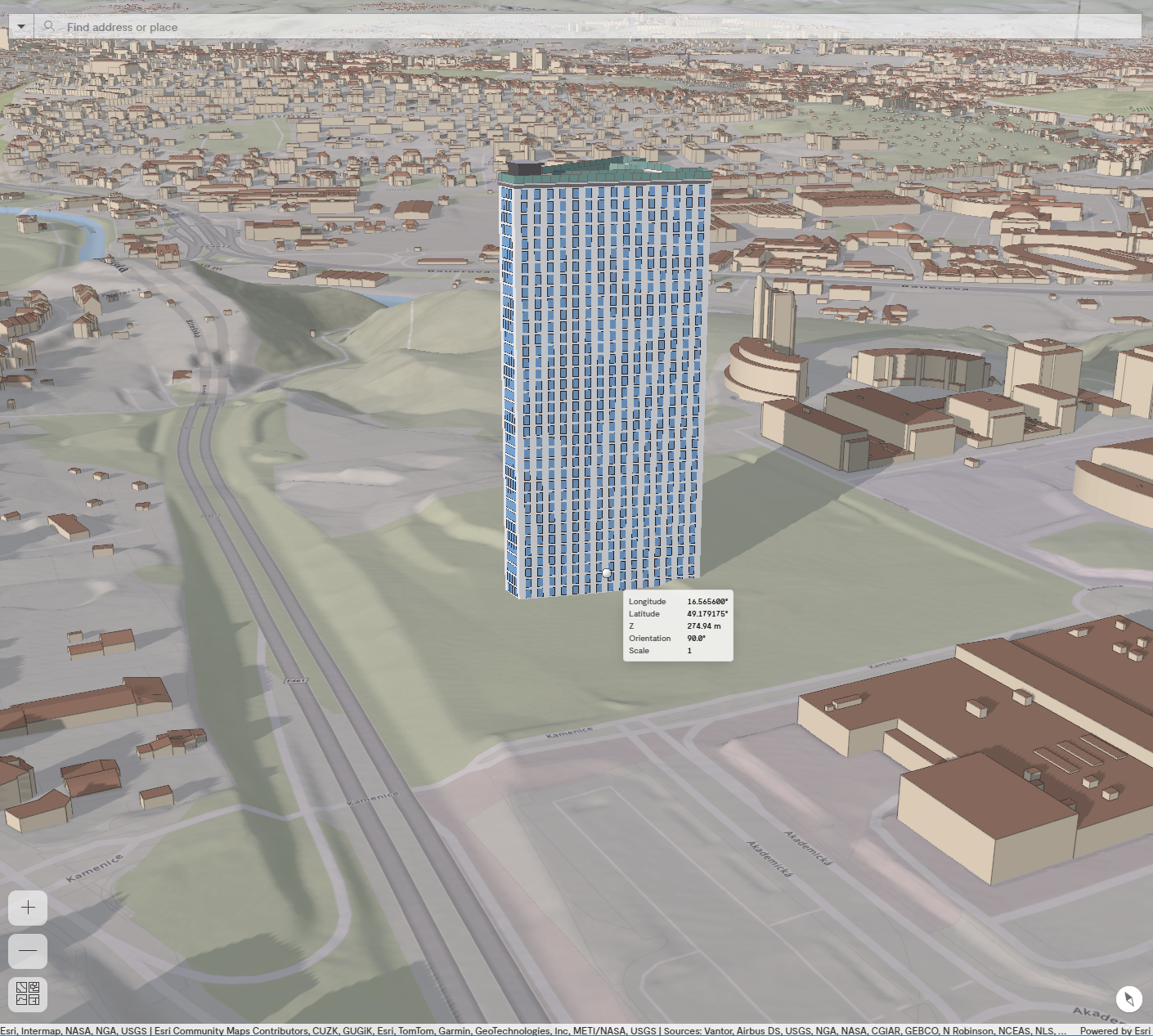 Pic. 3 Snapping of the model to the terrain